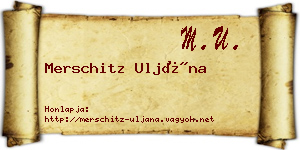 Merschitz Uljána névjegykártya